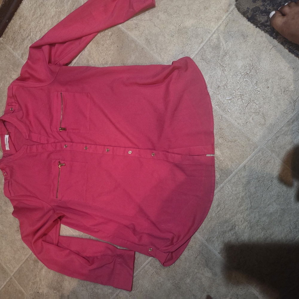 Calvin Klein Collection Pink Button-Up Top